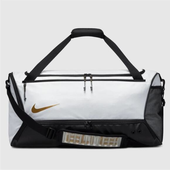 Nike Other - Nike Hoops Elite Duffel Bag White Black Men’s 57L Sportswear Gym Travel Holdall